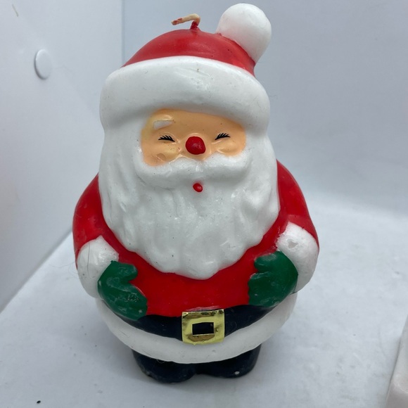 Vintage Christmas candles - set of 2 - Picture 2 of 4